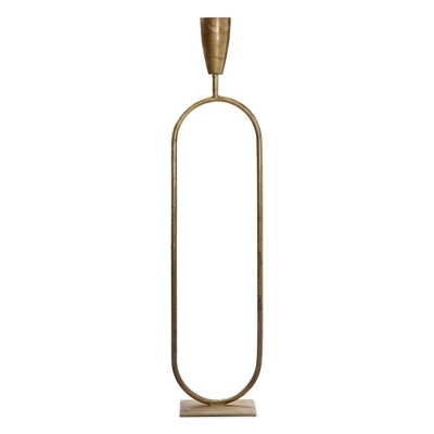 tag Gold Trumpet Taper Candle Holder Large, 5.5L x 4.75W x 24.5H inches
