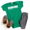 The Juniper Shop Handsome Just Like Dad Baby Short Sleeve Bodysuit - 12M - Kelly - 3 of 4