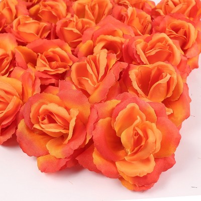 Floral Home 8" Pick Orange Rose - 50-Piece