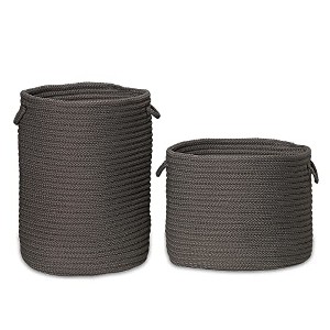 Colonial Mills Clean & Dirty Woven Hamper Set-2 - Gray 17"x17"x22" 19"x19"x15" - 1 of 3