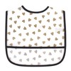 Hudson Baby Infant Girl Waterproof PEVA Bibs 5pk, Latte, One Size - 3 of 4
