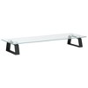 vidaXL Monitor Stand Black 23.6 in.x7.9 in.x3.1 in. Tempered Glass and Metal - 2 of 4
