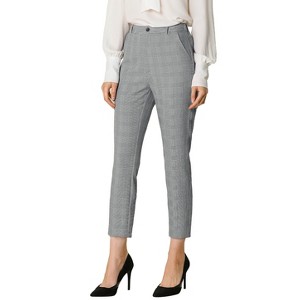 INSPIRE CHIC Women's High Waist Elastic Back Two Slant Pockets Office Work Ankle Pants - 1 of 4