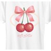 Women's - Instant Message - Soft Girlie Coquette Cherries Short Sleeve Graphic T-Shirt - 2 of 4