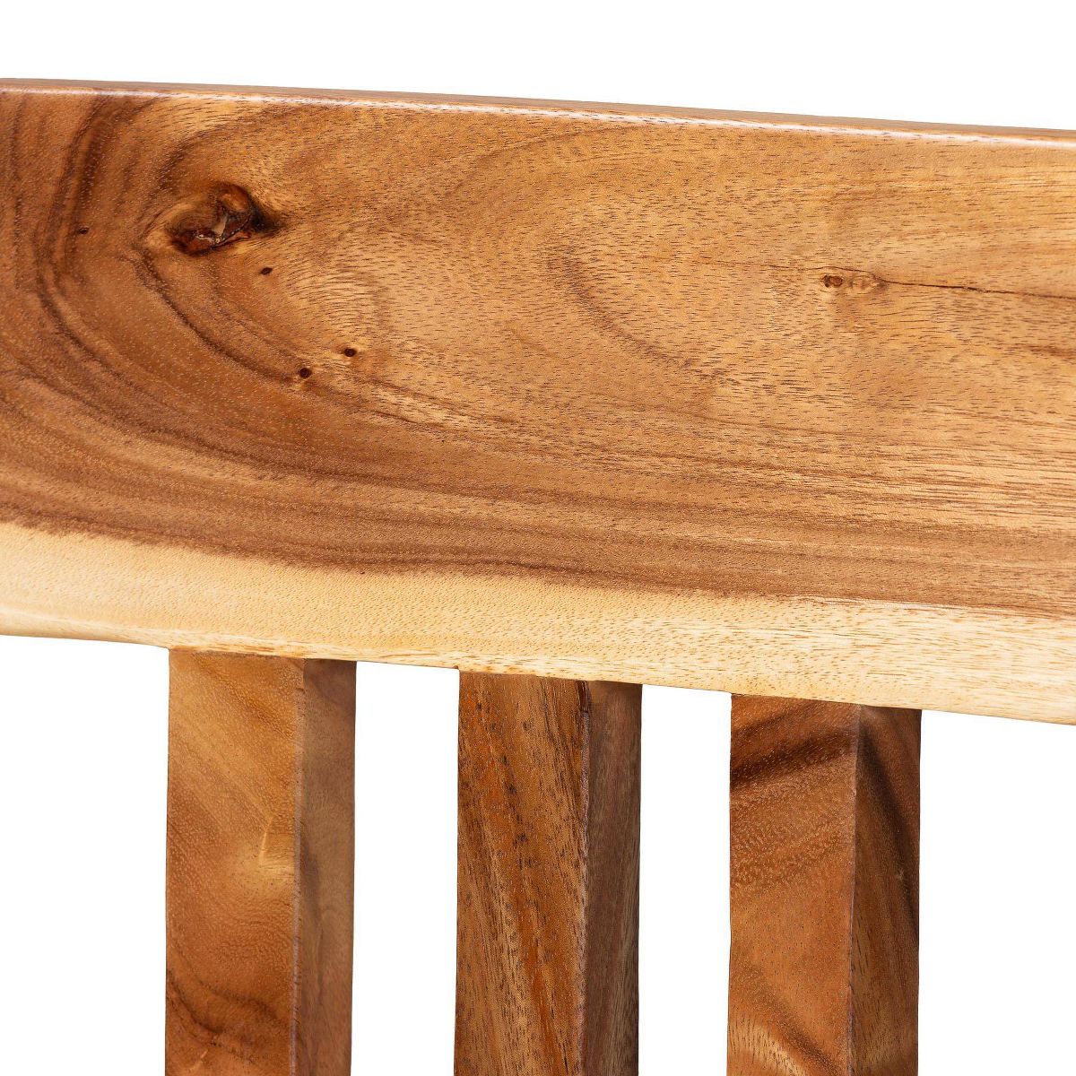 bali & pari Luli Suar Wood Bar Stool Natural Brown - thumbnail 2