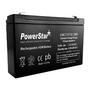 PowerStar 6v 7ah UB670 UPS Battery replaces 7.2ah Leoch DJW6-7.2, DJW 6-7.2 - 1 of 1
