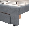 Upholstered Bed Frame Queen Size/Soft Cloud-Shaped Headboard/Low Profile Bed Frame/No Box Spring Needed - 4 of 4
