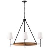Capital Lighting Jonah 4 - Light Chandelier in  Light Wood/Matte Black - 2 of 4