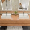 ALFI  ABC901-W White 24Inch Modern Rectangular Above Mount Ceramic Sink with Faucet Hole - 3 of 4