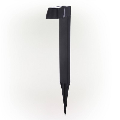 Set of 4 Black Solar LED Pathway Lights
