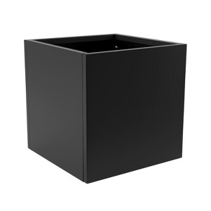 YIYIBYUS Metal Cube Planter Box, Indoor Outdoor Planter, Square Outdoor Planter, Black - 1 of 4