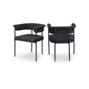 Meridian Furniture,Malin Boucle Fabric Dining Chair, Set of 2 - 1 of 4