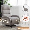 Coolbibila Fabric Power Recliner Chair,Dual Motor 270° Swivel Power Recliner Chair,Power Recliner Chair With USB And Type-C Charging Ports - 3 of 4