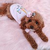 Parisian Pet 'Unicorn' Embroidered Dog Shirt – Magical Cotton Pet T-Shirt for Dogs & Cats, Pink - 3 of 3