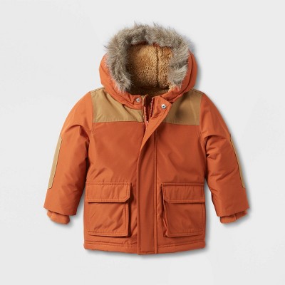 Toddler Boys' Long Sleeve Parka Jacket - Cat & Jack™ Orange