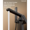 YAWWALK Double Handle Floor-Mounted Freestanding Tub Faucet with Hand Shower - 4 of 4