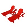 WestinTrends Malibu 3 Piece Poly Reclining Chaise Lounge With Wheels - 4 of 4