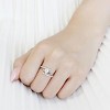 Slickblue Women's Polished Stainless Steel Ring with Clear CZ - April Birthstone - Elegant Jewelry - Size 5-10 - 2 of 4