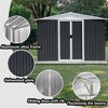 NicBex 6*4ft Outdoor Storage Shed Metal Garden Shed with Single Door and Apex Roof, Weatherproof and Durable, for Garden Tools and Equipment - 4 of 4