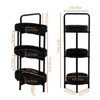 FONTOI 3 Tiers End Tables,Tray Table, Woven Side Table, Storage Basket, Small Shelves for Living Room - 3 of 4