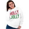 Christmas Saying Holly Jolly Xmas Sweatshirt for Men or Women Brisco Brands - 4 of 4