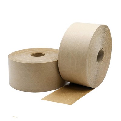 PSBM 10 Rolls Brown 72 mm x 450 Ft. Reinforced Kraft Gummed Tape, Economy Grade