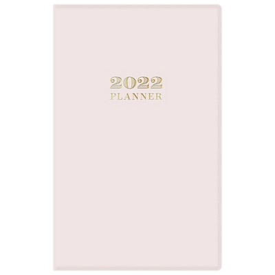 2022 Planner 5" x 8" Weekly/Monthly Faux Leather Bookbound Blush - Day Designer