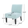 Lycvki Fabric Upholstered Accent Chair with Wood Legs - 2 of 4