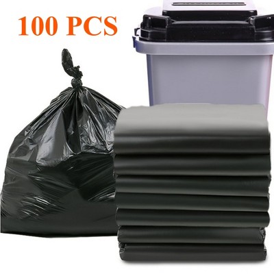 NAYSAYE 30 Gallon 100PCS Trash Bags High Density Heavy Duty, 1.9MIL Large Trash Bags Garbage Bags for Lawn, Leaf, Commercial Daily, Black, 34"*27"*12"