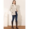 INSPIRE CHIC Women's Work Office Winter Overcoat Single Breasted Point Collar Pea Coat - 2 of 4
