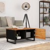 vidaXL Solid Wood Acacia Coffee Table - Sturdy Acacia and Engineered Wood Table with Storage Compartments - 3 of 4
