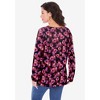 Roaman's Women's Plus Size Long Sleeve V Neck Ultimate Tee - 3 of 4