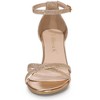 Allegra K Women's Ankle Straps Stiletto Heels Sparkly Glitter Sandals - 3 of 4