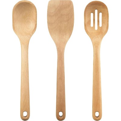 Attop Good Grips 3- Piece Wooden Utensil Set