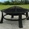 Four Seasons Courtyard Wood Burning Outdoor Fire Pit Backyard Patio Fireplace - 4 of 4