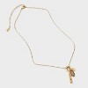14K Gold Dipped Cubic Zirconia Football Heart and Gameday Charm Necklace - A New Day™ Gold - 2 of 4