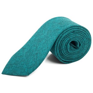 Men's Solid Color 2.75 Inch Wide And 57 Inch Long 100% Cotton Neckties - 1 of 4