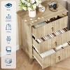 27.5" Fluted Dresser for Bedroom, 3-Drawer Wood Dresser Nightstand with Drawers, Storage Organizer Cabinet for Living Room, Hallway, Entryway - 4 of 4