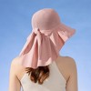 Anna-Kaci Womens Mesh Panel Wide Brim Sun Hat with Back Flap UV Protection and Tie Detail for Outdoor Activities - 2 of 4