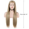 Unique Bargains Women's Long Straight Lace Front Wigs with Adjustable Wig Cap 24" 1 Pc - 2 of 4