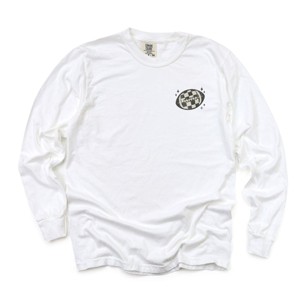 Football Sparkles Distressed - Women's Garment Dyed Long Sleeve Graphic T-Shirt - 1 of 3