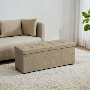 43" Storage Ottoman Bench, Ottoman with Storage, Ottoman Bench, Hold up to 660lb for Living Room - 1 of 4