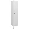 VidaXL Locker Cabinet White 13.8 in.x18.1 in.x70.9 in. Steel - 2 of 4