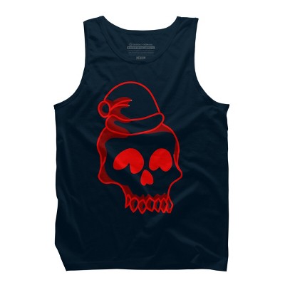 Men's Design By Humans Christmas love skull By Genthebunny Tank Top