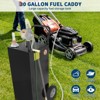 30 Gallon Fuel Caddy,Portable Gas Tank with Reversible Rotary Hand Siphon Pump,with 2 Rolling Flat-Free Solid Rubber Wheels - 4 of 4