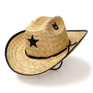 Western Express Kid's Palm Straw Sheriff Hat - 1 of 4
