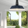 14" 1-Light Camila Classic Industrial Indoor/Outdoor Iron LED Semi Flush Mount - JONATHAN Y - 4 of 4