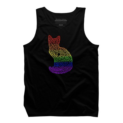 Adult Design By Humans Pride Rainbow Cat Maze By MisoKnotty Tank Top