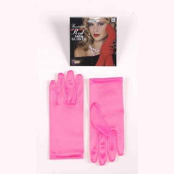 Short Pink Adult Female Costume Dress Gloves