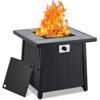 28 Inch Propane Fire Pit Table, 50000BTU Rectangle Fire Table with Cover, Sturdy Steel and Iron Fence Surface, CSA Safety Certified - 3 of 4